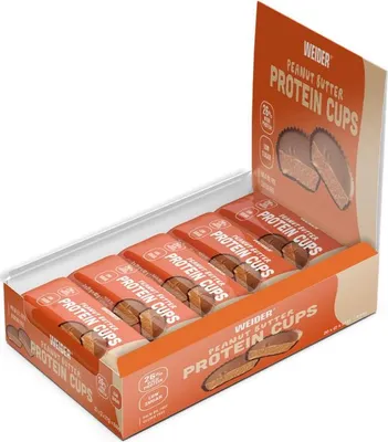 Produktbild von Weider Protein Cups (20x42g) Peanut Butter Milk Chocolate - Funktionelle Lebensmittel - Eiweiß-Snacks