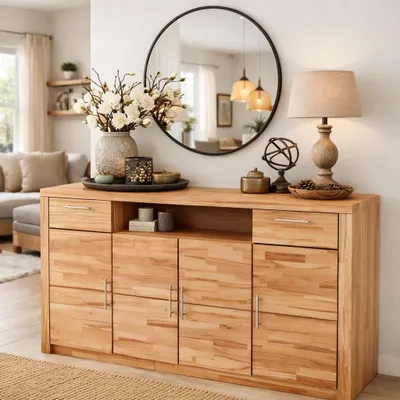 Produktbild von Anrichte 182x42x107 Sideboard Türenkommode Kernbuche teilmassiv #1421