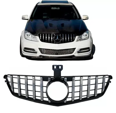 Obrázok produktu pre Chladičová maska pre Mercedes C-triedu W204 S204 07-14, dizajn GT-R Panamericana, chrómová.
