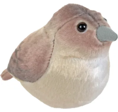 Obrázek produktu pro Plyšový ptáček Slavík se zvukem - 15 cm