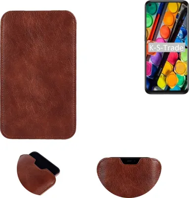 Produktbild von K-S-Trade Schutzhülle Handyhülle kompatibel mit TCL PLEX Handytasche Kunstleder Sleeve in braun