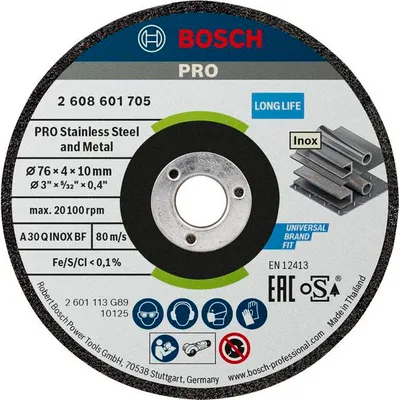 Produktbild von PRO Stainless Steel and Metal Schleifscheibe, 76 x 4 x 10 mm