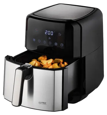 Immagine prodotto di TZS First Austria - Friggitrice ad aria calda 5L, 8 programmi, 1700W, timer di avvio ritardato, Airfryer senza olio e grassi, cestello in acciaio inox, friggitrice compatta, friggitrice ad aria digitale