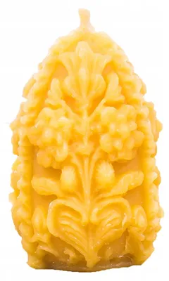 Produktbild von Łysoń Natürliche Bienenwachskerze Ei Dekoriert Traditionell 1 Stück