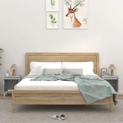 Image de vidaXL Tables de nuit 2 pcs. Gris Sonoma 40x35x50 cm