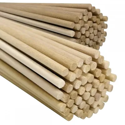 Produktbild von Runde Stäbe – 50 Stück für Bastelarbeiten – Modellbau – Ultraleicht – Durchmesser 5 mm x 30 cm