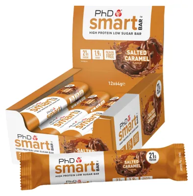 Produktbild von PhD Smart Bar (12x64g) Salted Caramel - Riegel - Protein-Riegel