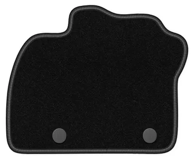 Produktbild von Fahrermatte Velours für Renault Zoe 2013- (Schrägheck) – 1-tlg, Schwarz, passgenau – Wielganizator BASIC