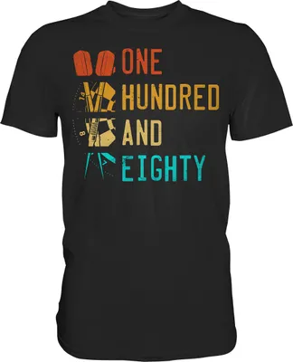 Produktbild von Darts Triple 20 Dartscheibe 180 Einhundertachtzig T-Shirt – Black / S