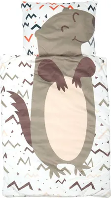 Image de Matelas de sommeil pour tout-petits avec oreiller et couverture Motif dessin animé Matelas de sommeil pour garçons et filles Garderie（Ours,120x65cm）
