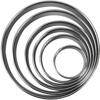 Keksausstecher Set von 6 - Runde Kekse- und Donutformen - Edelstahlformen - Kekse backen - 6 Größen - Silber - Bäckerformen