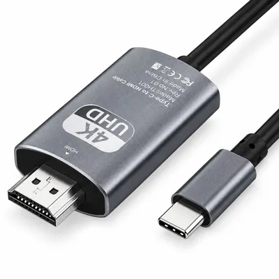 Produktbild von A77C USB C zu HDMI Kabel 4K 1,8m ,Type C HDMI Adapter für Smartphone Laptop Tablet, Plug & Play, Spiegel- & Erweiterungsmodus, HDTV