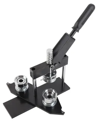Produktbild von Set aus Abzeichenpresse und Papierschneider, manuell, drehbar, 32 mm, Kit zur Herstellung von Knopfabzeichen