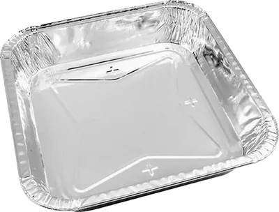 Produktbild von Behälterset, wiederverwendbar aus Aluminium oder Pappe, vielseitig und lebensmittelecht, 20.6X20.6X5Cm, 64 Sets