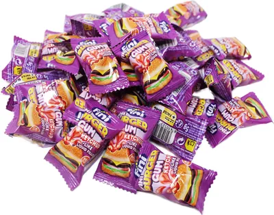 Immagine prodotto di Bubble Gum Boom burger di gomma da masticare con ripieno liquido, singolo 5g