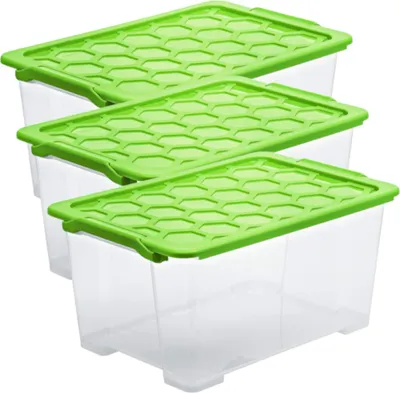 Produktbild von Rotho Aufbewahrungsbox mit Rädern 44L Evo Total - Kunststoffbox mit Deckel - Ordnungsbox 59,0 x 39,5 x 28,0 cm - Plastikbox Allzweckkiste Sortierbox