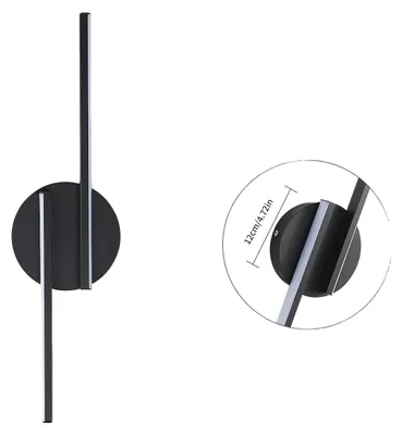 Obrázek produktu pro Nástěnné svítidlo, moderní design, energeticky úsporné osvětlení, černé – teplé světlo