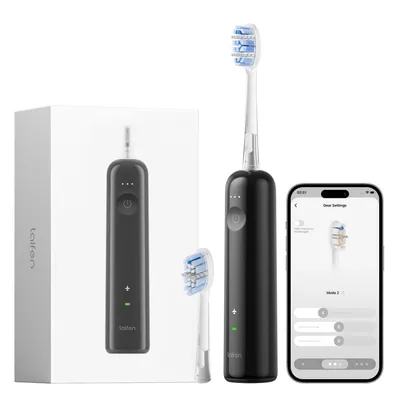 Produktbild von Laifen Wave Pro Elektrische Schallzahnbürste mit App, Drucksensor, 70 Tage Akku, kabelloses Laden und intelligenter Reinigungstechnologie-schwarz