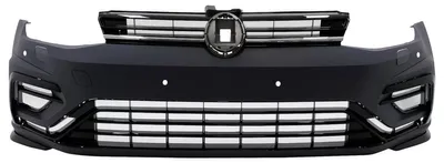 Imagen del producto de Paragolpes delantero con rejilla para VW Golf VII 7, modelos de 2013 a 2017, versión 7.5 restyling, diseño R-Line.