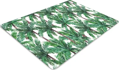 Produktbild von Stuhlunterlage Bürostuhlunterlage 120 cm x 90 cm Bodenmatte Bürostuhlunterlage - Tropische Palmen