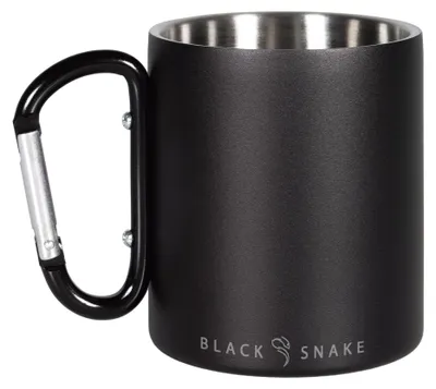 Produktbild von Camping Thermotasse Edelstahl 300 ml mit Karabiner Outdoor Feldtasse