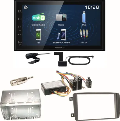 Produktbild von Kenwood DMX129DAB DAB+ Einbauset für Mercedes C-Klasse W203 CLK W208 W209