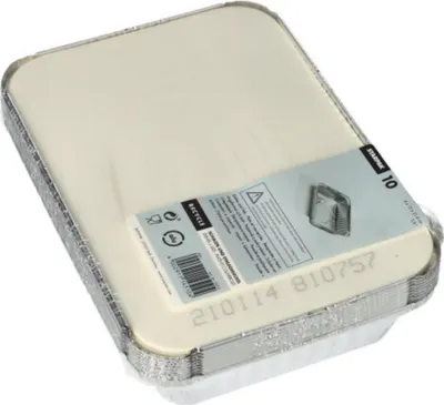Immagine prodotto di PAPSTAR ciotola quadrata in alluminio, con coperchio, 800 ml