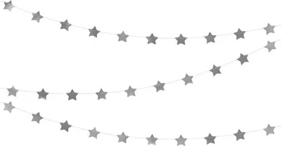 Zdjęcie produktu dla Girlanda Gwiazdy 3,6m, srebrna Party Deco