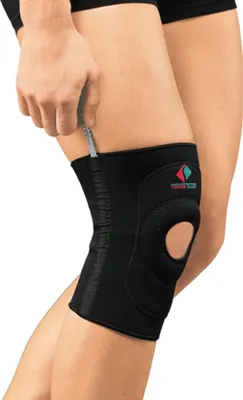 Produktbild von Kniebandage NEOPREN Kniescheibe gepolstert Schienen seitlich schwarz 5-XXL