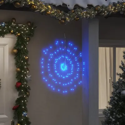 Obrázek produktu pro Nábytkové vánoční osvětlení ohňostroje 8 ks 140 LED modrá 17 cm - vánoční girlandy 3190515
