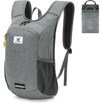 Produktbild von Faltbarer Rucksack 10L Ultraleicht Tagesrucksack Wanderrucksack Reisen Grau