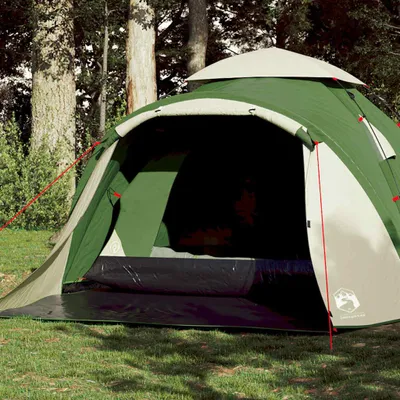 Image de vidaXL Tente de camping dôme 3 personnes Vert Quick Release