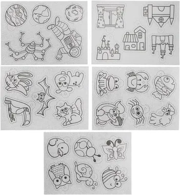 Immagine prodotto di Set in plastica con fogli di pellicola termoretraibile in plastica, composti da 5 strati di carta termoretraibile - Set fai da te creativo