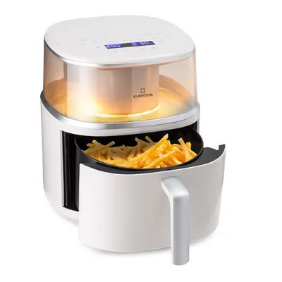 Produktbild von Klarstein Heißluftfriteuse, XL Air Fryer zum Frittieren, Friteuse mit Dampffunktion,  Temperaturwahl und 16 Programme, Airfryer zum Luftfritieren, Heißluftfriteuse ohne Öl 1500 W, 7,5 Liter