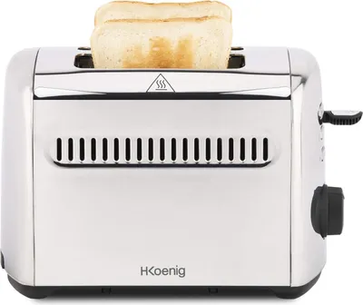 Produktbild von H.Koenig Toaster TOS9 / 2 Scheiben / 7 Stufen Bräunung / 3 Funktionen /  Krümelfach / Edelstahl