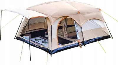 Immagine prodotto di Tenda da campeggio Camping 7-persone 9,88m2 impermeabile 380x260x200cm Famiglia
