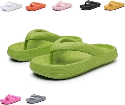 Produktbild von Uni Sommer Badeschuhe: Komfortable Badeschuhe mit Wolken-Wie Komfort – Rutschfeste Zehentreter Slippers für Garten und Bad,44/45