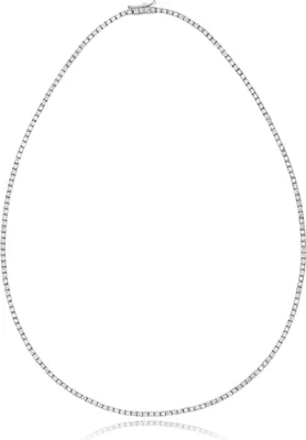 Produktbild von Atemberaubende 18 Karat (750) Weißgold Damen - Diamant Halskette Brillant-Schliff 5.05 Karat FG - VS2 - 12 Gramm; TRS37457