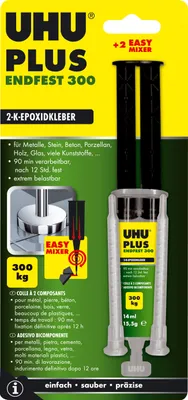 Produktbild von UHU 2 Komponenten Klebstoff plus endfest Doppelkammerspritze 15 g