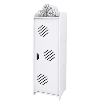 Produktbild von Kleiner Wasserdichter Badezimmerschrank, Freistehender Badschrank Schmal,Badezimmermöbel Geeignet für WC, Schlafzimmer, Küche 24x20x72cm Weiß