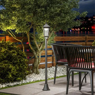 Obrázok produktu pre Fortuna Lai Solar záhradná lampa 127 cm záhradná lampa s LED svetlom studenej bielej farby, svetelný senzor IP44 vodotesná