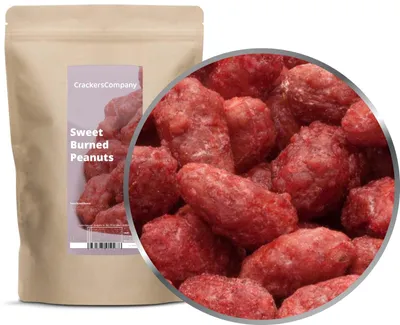 Produktbild von CrackersCompany Gebrannte Erdnüsse (Sweet Burned Peanuts), ZIP-Beutel 500 g