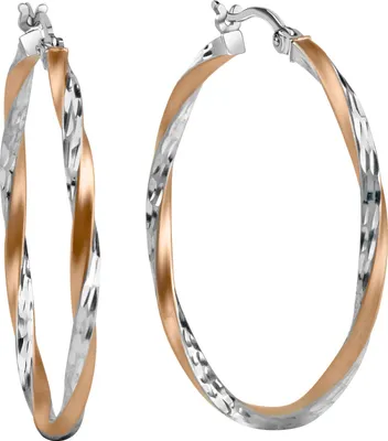 Produktbild von F Creolen 925/- Sterling Silber 4,0cm mehrfarbig 271210225-2