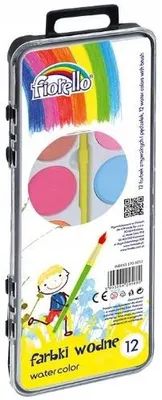 Produktbild von Fiorello Wasserfarben Set PB2112 12 Farben Waschmal