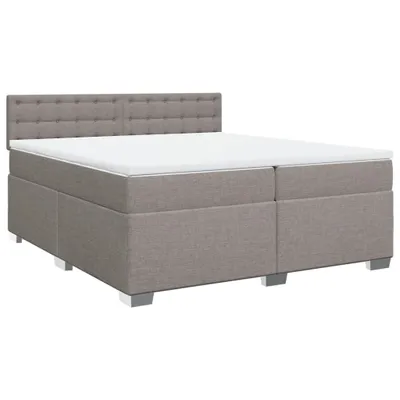 Produktbild von vidaXL Boxspringbett mit Matratze Taupe 200x200 cm Stoff