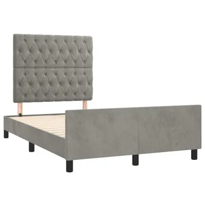 Immagine prodotto di vidaXL Struttura letto senza materasso grigio chiaro 120x190 cm velluto