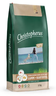Obrázok produktu pre Christopherus 302158, Dospelý, Akékoľvek plemeno, Baranie mäso, Zemiakov, 12 kg