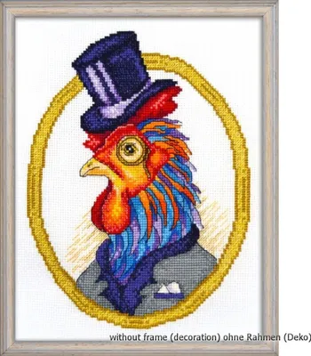Image de Oven Kit de point de croix "Comte de Kikeriki", motif à compter, 17x22cm