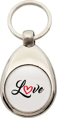 Produktbild von Huuraa Schlüsselanhänger Love Herz Hearth Metall Schlüsselring Einkaufswagenchip Geschenkidee