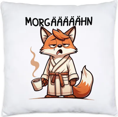 Produktbild von Morgääään Müder Fuchs Kissen Inkl. Füllung - Müde Fuchs Motivation